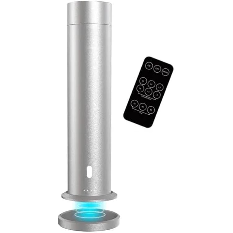 Lulu Candles, Scent Diffuser Machine with Cold Air Technology for Home, Waterless Diffuser for Oils, Aromatherapy Diffusers for Spa, Home, Office Silver Tower up to 1,000 sq ft