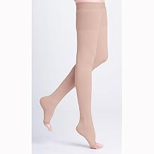 Sigvaris 500 Natural Rubber 40-50 mmHg Open Toe Unisex Thigh High with Waist Attachment - 504W S3