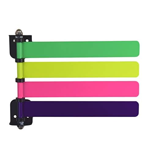 Omnimed 291864_2021 High Visibility Neon Medical Exam Room Status Signal Flag System for 4 Flags, 8 Length