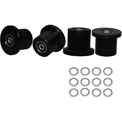 Total Gym Replacement Set WheelsRollers for Models XL, XLS and Some 3000 XL, All FIT, and Fit with Bearings Thru Hole of 14 in Diameter - 4 Pack Black