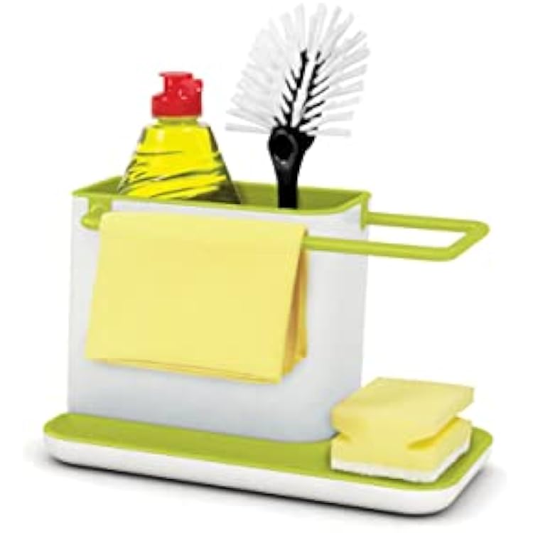 Joseph Joseph 85021 Sink Caddy Kitchen Sink Organizer Sponge Holder Dishwasher-Safe, Regular, Green