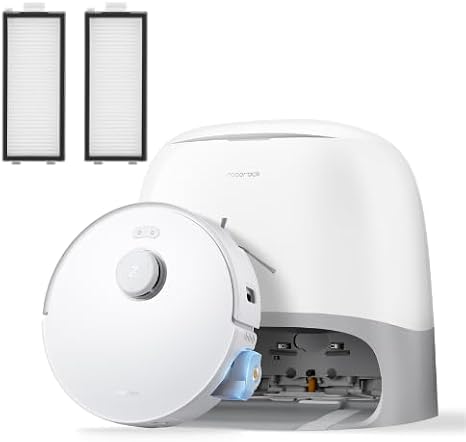 roborock Qrevo Curv 2 Flow Robot Vacuum and Mop with 2 Pack Washable Filter