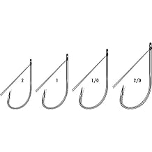 VMC Offset Fishing Hooks, Black Nickel, #2, Pack of 25