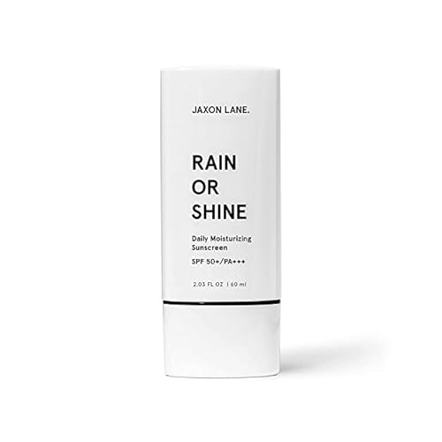 RAIN OR SHINE Anti Aging Face Sunscreen SPF 50 for Clear Skin with Green Tea, Hyaluronic Acid, Vitamin E Oil, Ginseng Extract, Licorice Root SPF Moisturizer for Face, Fragrance Free 2.03 Oz