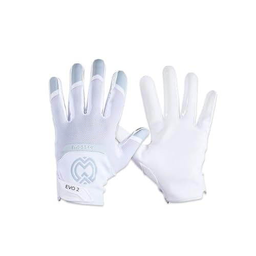 EVO2 Mens Football Gloves - Sticky Lightweight Football Gloves with ProTac Palms, Mesh & 4D Sport Mesh for Elite Fit & Superior Breathability