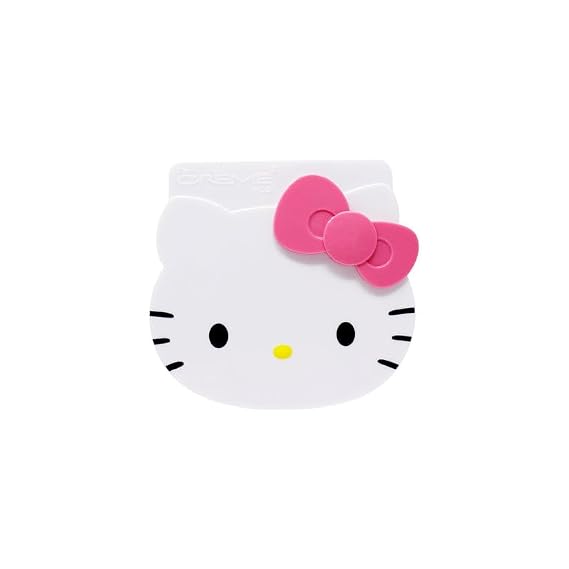 The Creme Shop x Hello Kitty - Creme Blush Balm Peach Pouf Buildable Long-lasting Easily Blendable Hydrating & Soothing Aloe Vera Compact Mirror. Elevate Your Makeup Game - Strawberry Milk (Set of 1)