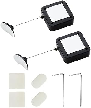 Retractable 1.8m Security Cable Lock, Remote Control Connector, 2 Pack (2 Pcs) for TV, DVD, Speaker, Remote Control, etc.