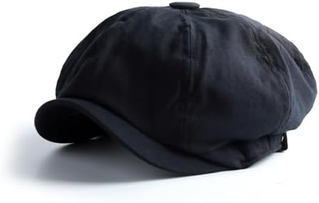 Cotton Newsboy Cap for Men, British Beret Hat, Flat Cap for Men, Vintage Golf Hat, Octagonal Newsboy Cap