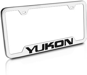 GMC Yukon Brushed Steel Auto License Plate Frame