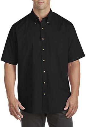 Harbor Bay by DXL Men's Big and Tall Easy-Care Solid Sport Shirt - Sizes XL - 8XLT