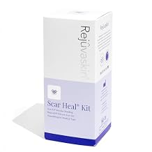 Rejuvaskin Scar Heal Kit for Long Scars, Soften, Flatten, Reduce and Recover Long Surgical Scars, Silicone Sheeting, RejuvaSil Gel & Medical Tape, 1" x 12"