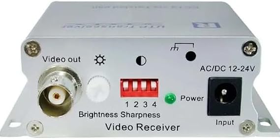 EV01AR 1-Channel Active Video Balun Receiver Long-Distance Analog CCTV Video Receiver, 12V DC Powered, Compatible with Passive Transmitters