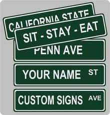 Custom Street Sign 4"x18" Aluminum