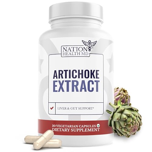 Artichoke 500 mg - Natural Artichoke Extract for Liver Health Supplement - Digestive Support for Women & Men - Vegan, Dairy & Gluten Free, Non-GMO - 30 Capsules