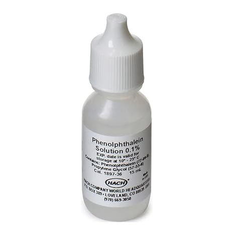 Hach Phenolphthalein Indicator Solution, 1 g/L, 15 mL, 189736