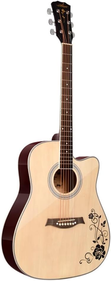 40/41 inch Beginner Fork Acoustic Guitar Not Found Wood Acoustic Acoustic Set High Quality Maple Top Acoustic Acoustic Acoustic Guitar Right Handed For Beginners Practice 40 Inches, Natural