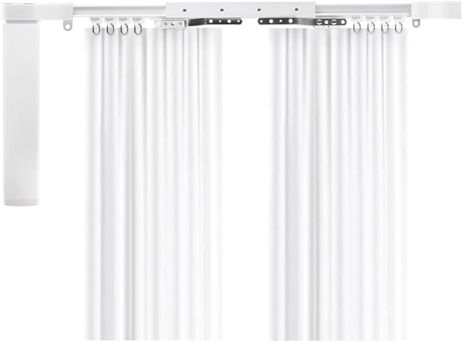zemismart Homekit zigbee Curtains System Motorized Track Electric Automated Motor,Motorized Curtain Rods,HomeTuya App via M1M6 Matter Zigbee Hub,Echo Siri VoiceRemote Control4M