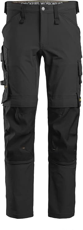 Snickers Workwear U637104044034 Allround Work Stretch Work Pants, 40/34 Black