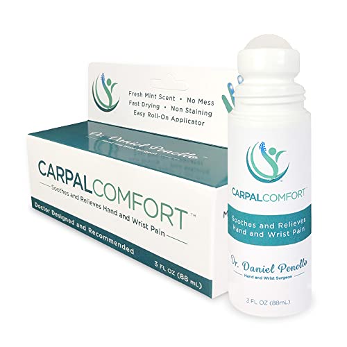 Carpal Tunnel Roll On for Wrist Pain and Hand Pain, 3 Fl Oz88 mL