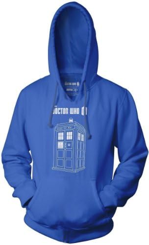 Doctor Who Series 7 Linear Tardis Logo Adult Royal Blue Sweatshirt