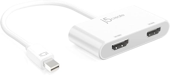 j5create Mini DisplayPort to Dual 4K HDMI MST Adapter