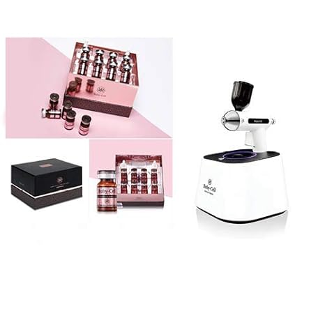 A Set of Ruby Cell Intensive 4U Ampoule and Home Care SystemAirbrush Sprayer by Ruby Cell
