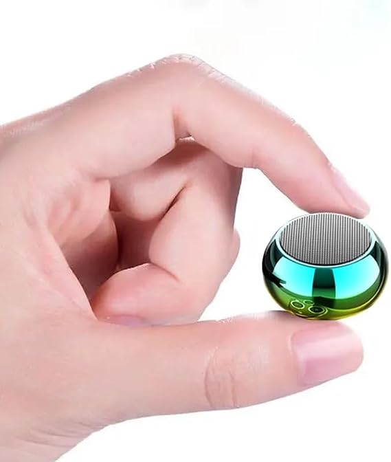 Metal Mini Kablosuz Bluetooth Hoparlör, Şarjlı, SD Kart Girişli, 3W, Çok Renkli
