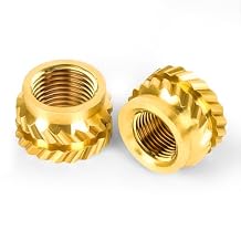 M2 Threaded Inserts, M2 x 3mm x 3.5mm Metric knurled Nuts, 3D Printing Brass Nuts Female Threaded Inserts Brass Heat Set Insert Embedment Nut, 100 PCS