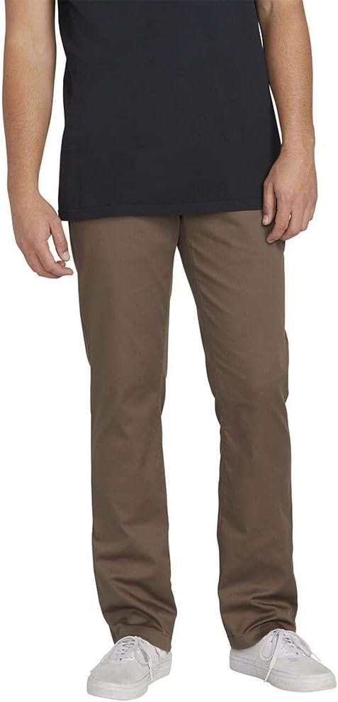 Volcom Mens Frickin Modern Fit Stretch Chino Pant Mushroom
