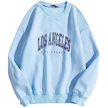 Sweatshirts Women Crew Neck Letter Graphic Hoodie Relaxed Fit Loose Casual Long Sleeve Pullover Tops Crewneck 2025