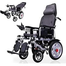 Electric wheelchairs for Seniors,Electric Power or Manual Manipulation,Adjustable Backrest and Pedal, Folding Portable Powerchair Dual Motor Compact Mobility Aid Wheelchair