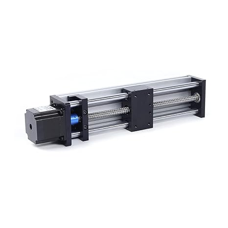 300mm Long Stroke Linear Stage Actuator with Linear Guide + Ball Screw Electric Linear Stage, Ball Screw Linear Guide Motion Slider with NEMA23 Stepper Motor for DIY CNC Router Milling Machine
