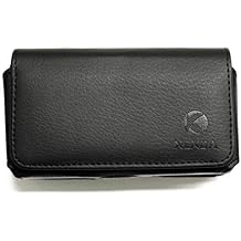 Case Belt Clip Leather Swivel Holster Loops Cover Pouch Carry Protective Black Compatible with Kyocera DuraXV Extreme
