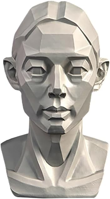 Woman Head Models for Portrait Sketching, Still Life Skulls Drawing Models, Resin Human Manikin Head Sculpture for Medical Drawing Teaching, Resin Plaster Statues 11.5cm (4.5in) (Block)