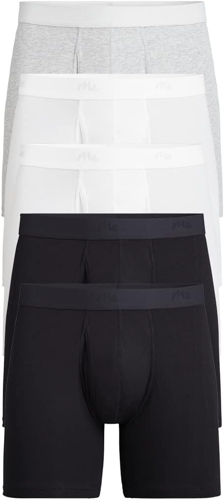 MeUndies Men's Stretch Cotton Boxer Briefs with Fly, 3-Pack