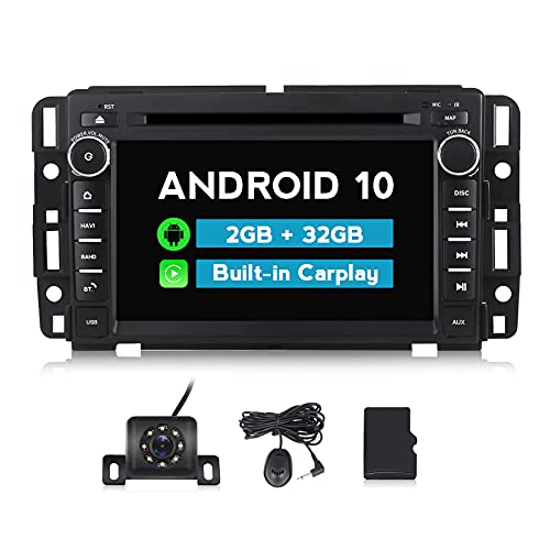 MekedeTech Android 11 Car Radio Stereo 7 inch Touch Screen with CDDVD Player for GMC Sierra Yukon Chevrolet Buick Chevy Silverado Built in CarPlay Support BT Steering Wheel Control WiFi