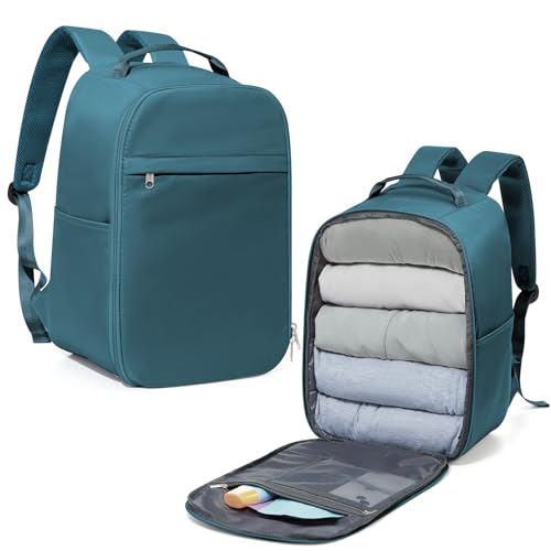 United Airlines Aprroved Personal Item Travel Bag, 20L Underseat Carry On Backpack, Ryanair Cabin Size 40x20x25 Water-Resistant Luggage Bag, Travel Essentials Backpack, Peacock Blue