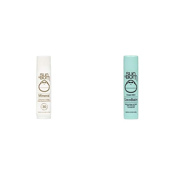Sun Bum SPF 30 Mineral Sunscreen Lip Balm | Hawaii 104 Reef Act Compliant (Octinoxate & Oxybenzone Free) Broad Spectrum Natural Lip Care with UVA/UVB Protection | .15 oz