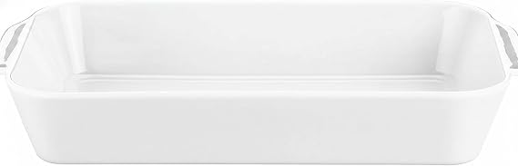 Pillivuyt Porcelain Extra Deep Rectangular Roaster With Ears, Extra Large - 15-by-10-by-3-Inch