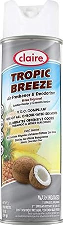 Claire Manufacturing Tropic Breeze Air Freshener & Deodorizer, Hazy, 10 Oz