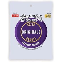 Martin Originals M140 Acoustic Guitar Strings, 80/20 Bronze Light, (41Y20M140)