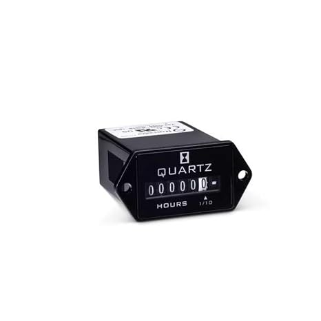 Hour Meter,DC Quartz,2-Hole,Rectangular 732-0004 - 1 Each