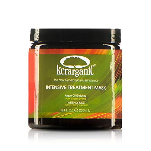 KERARGANIC Intensive Treatment Mask Argan Oil Enriched Keratin Hair Repair Treatment, 8oz