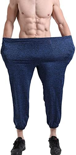 ANUFER Mens Stretchy Loose Fit Casual Track Pants Outdoor Lightweight Thin Sweatpants