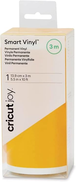 Cricut Joy Smart Permanent Vinyl, Maize Yellow - 10ft Roll (5.5' x 120'), Matte Finish - Compatible with Cricut Joy Machine, Matless Cutting for Long cuts (4ft Shapes, 20ft Repeated cuts)