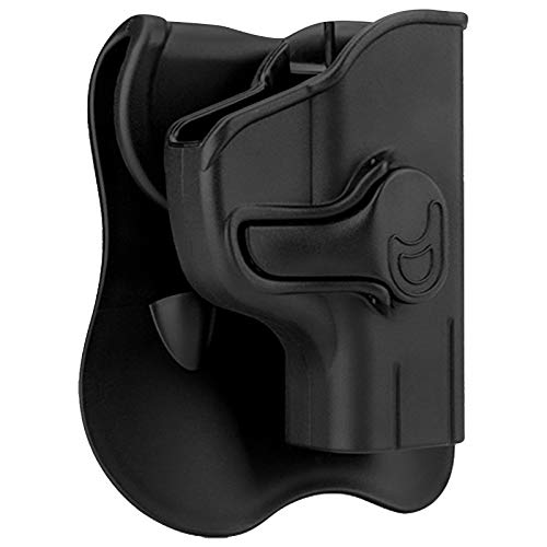 Ruger EC9s Holsters, OWB Holster for Ruger LC9 LC9s LC380 EC9 EC9s 3.12 - Index Finger Released | Adjustable Cant | Autolock | Outside Waistband Carry | Lightweight -Right Handed Black