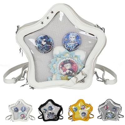 Ita Bag Pin Display Backpack with Insert Star Ita Crossbody Bag Ita Single Shoulder Bag White