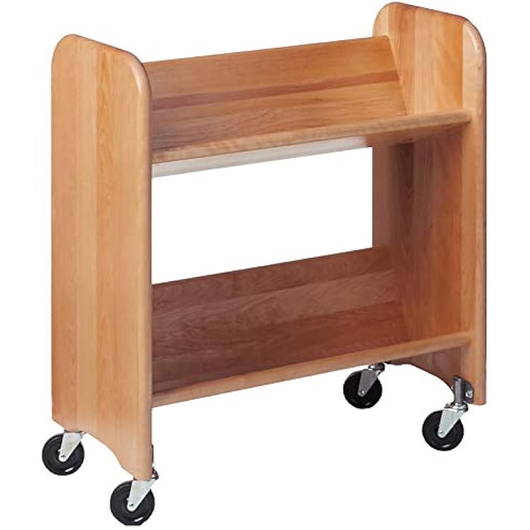 Catskill Craftsmen Bookmaster Rack with Tilted Shelves, Natural Birch