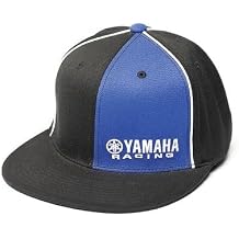 Yamaha Flex Fit Racing Hat Authentic Officially Licensed Flex Fit Sizing/Black/Blue, SM/MD