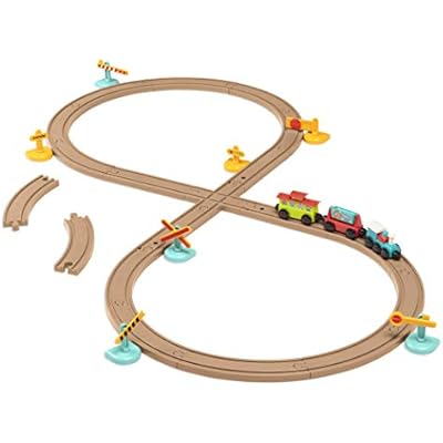 Battat Train Set for Kids, Toddlers 29 Pieces Track Set with Accessories Developmental Toy 2 Years